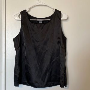 Vintage 90s Notations silky black sleeveless layering blouse